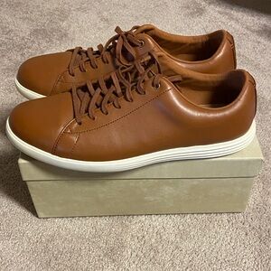 Brown Leather Men's Sneakers